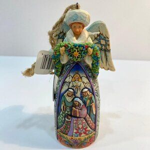 Jim Shore Heartwood Creek "Night Divine" Winter Angel Nativity Folk Art 2009
